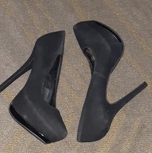 Anne Michelle size 10 6inch faded suede platform heels not worn but look it